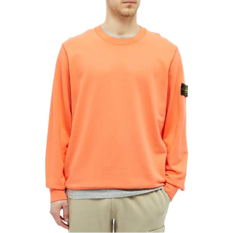STONE ISLAND FW22 Minimalist Compass Patch Pullover Sweatshirt Orange . 721563051-V0037 圖 4