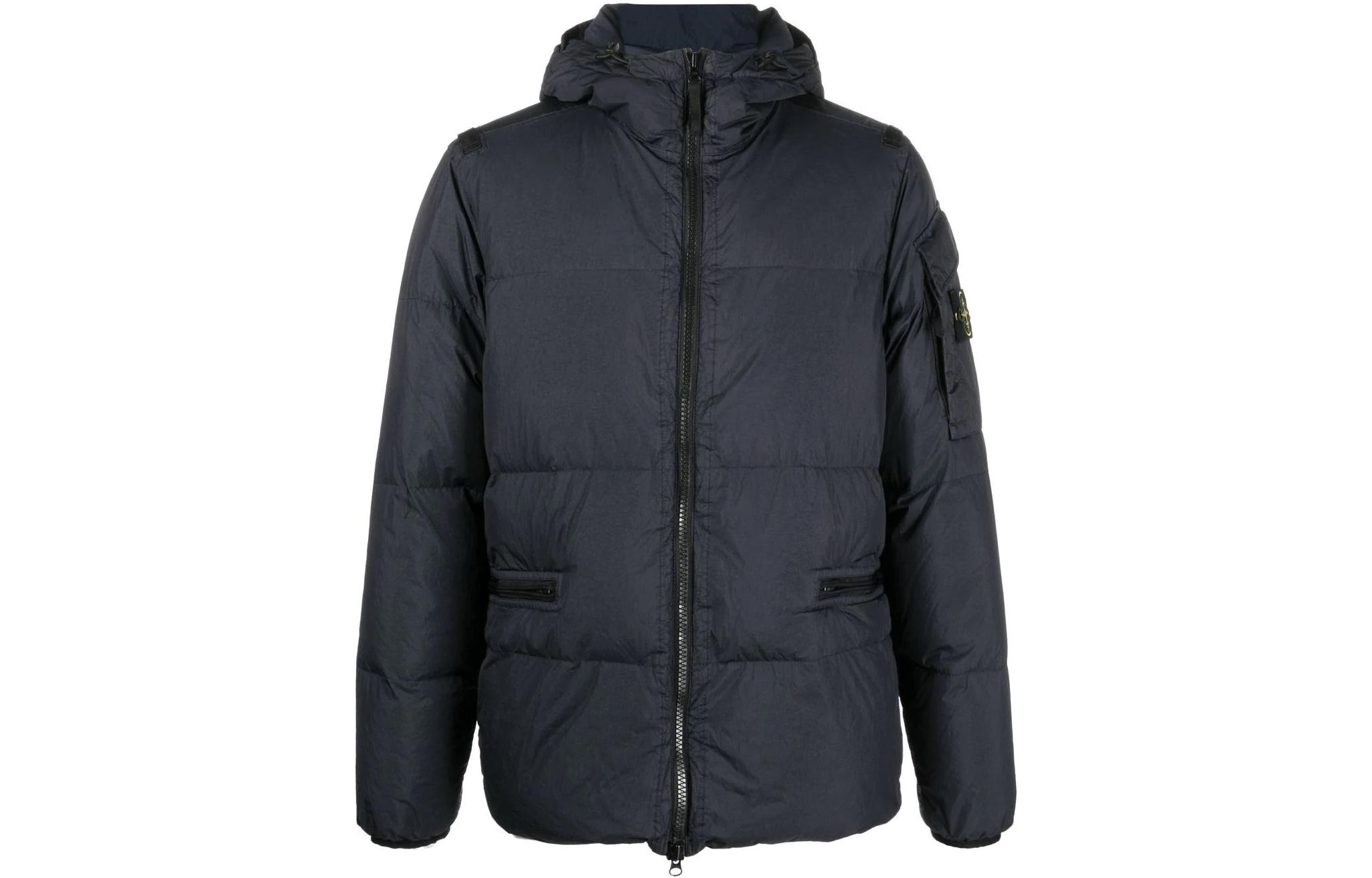 STONE ISLAND FW22 Navy Blue Hooded Down Jacket Unisex Winter Wear. 771540223-V0020 圖 2