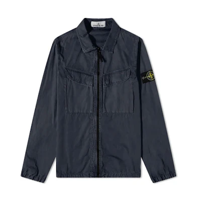 STONE ISLAND FW22 Navy Blue Lightweight Long Sleeve Jacket with Detachable Patch. 7715101WN-V0120