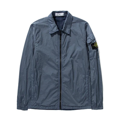 Stone Island FW22 Nylon Crinkle Shirt Jacket Deep Navy Men’s 771510223-V0024