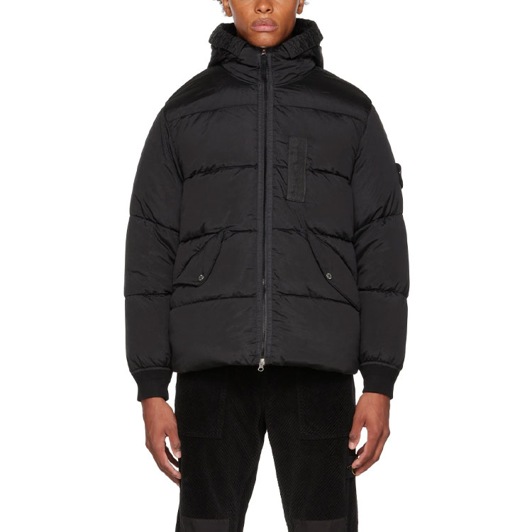STONE ISLAND FW22 Nylon Metal Logo Patch Hooded Puffer Jacket Black Unisex. 771543619-V0029 圖 5