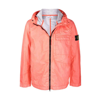 Stone Island FW22 Orange Hooded Jacket for Men 761540223-V0032