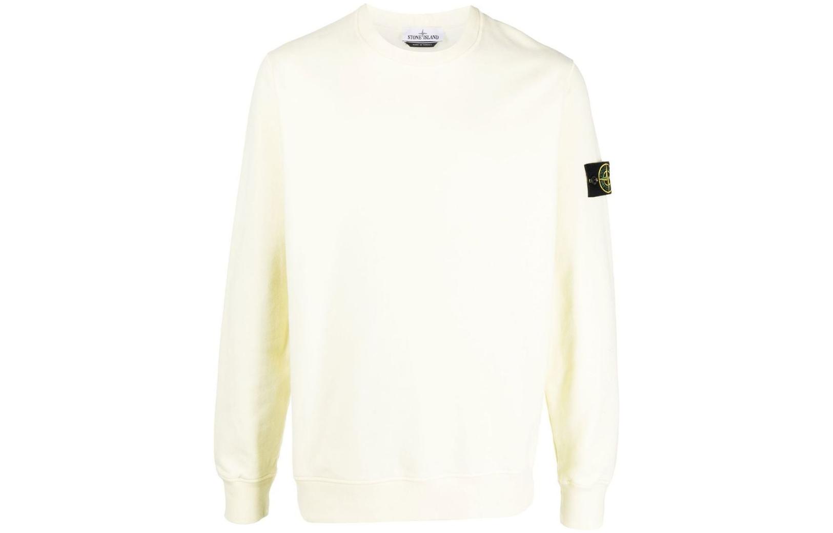 Stone Island FW22 Patch Yellow Pullover Long Sleeve Sweatshirt Men 771563020-V0035