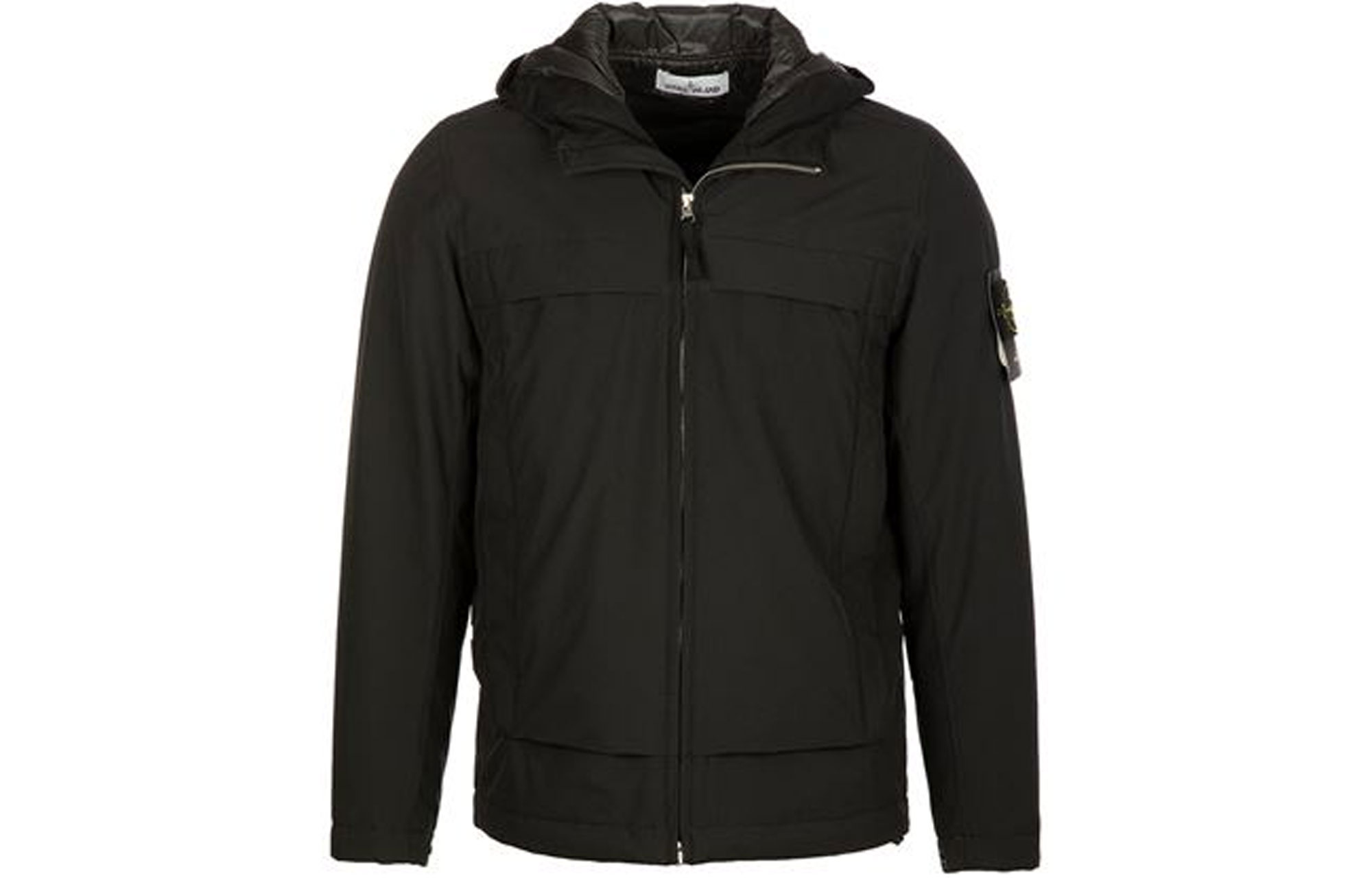 Stone Island FW22 Patchwork Hooded Jacket Black 751541427-V0029