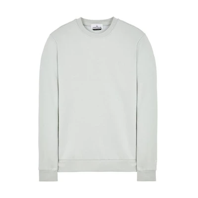 Stone Island FW22 Pearl Gray Crewneck Pullover Sweatshirt for Men 7715631G5-V0061