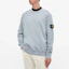 Shop STONE ISLAND FW22 珍珠灰長袖圓領衛衣 素色設計 751563020-V0061