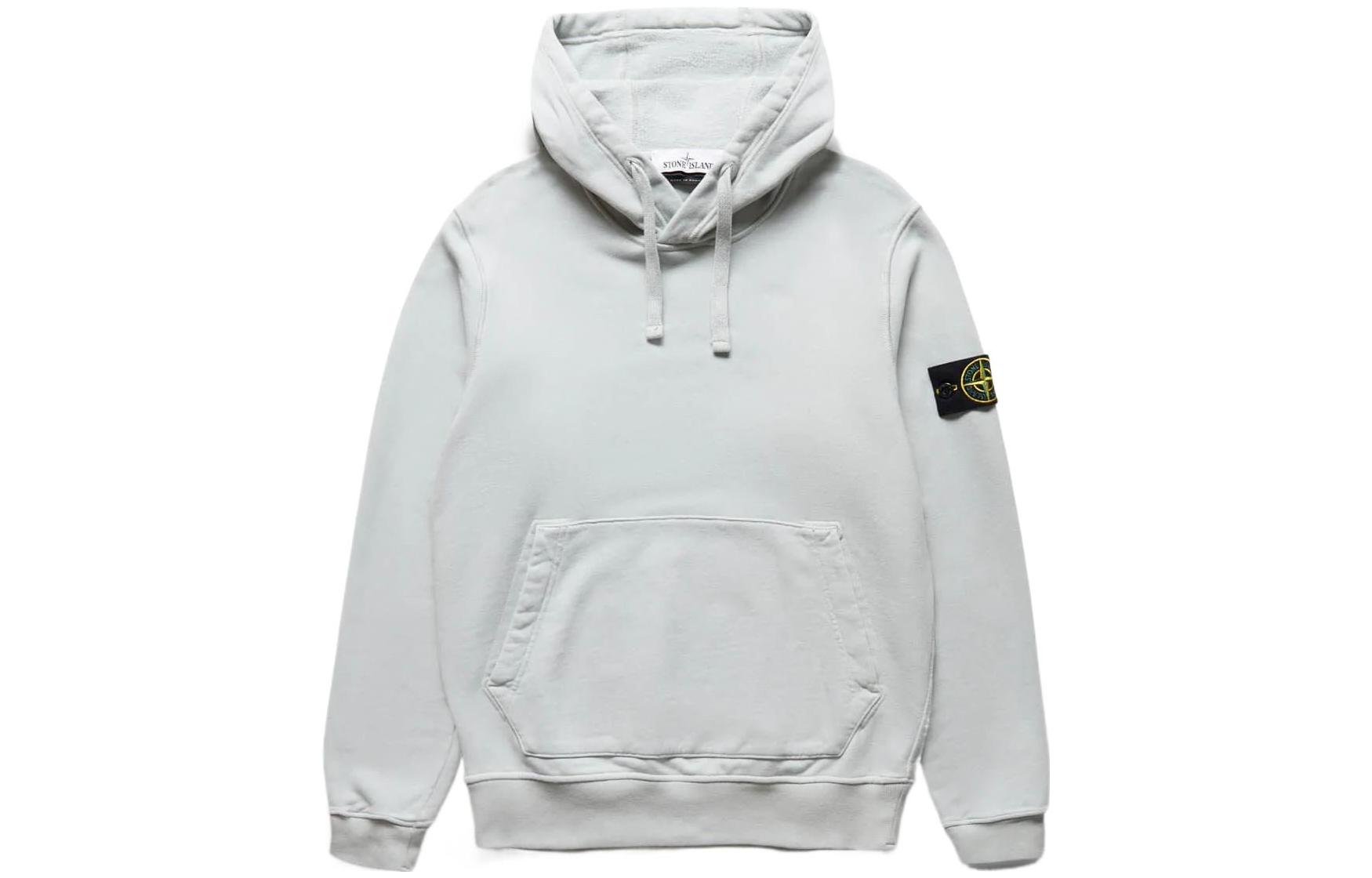 Stone Island FW22 Pearl Gray Logo Patch Hoodie Men’s Long Sleeve 771564120-V0061
