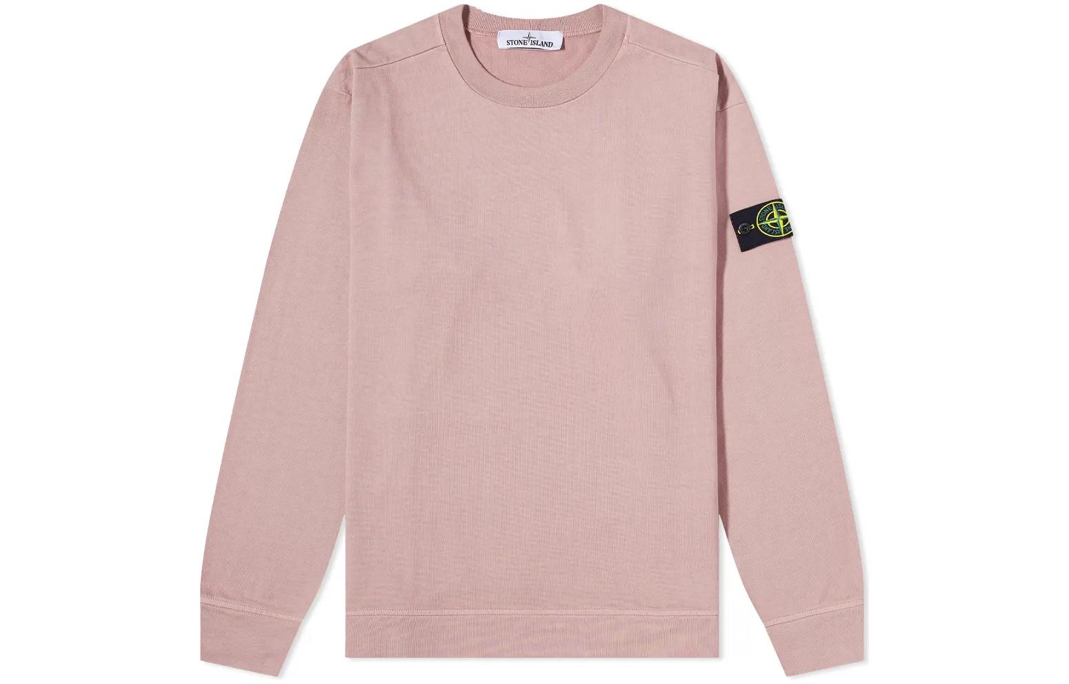 STONE ISLAND FW22 Pink Crewneck Pullover Casual Long Sleeve Sweatshirt Men. 771563750-V0086 圖 2