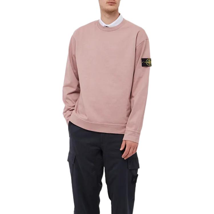 STONE ISLAND FW22 Pink Crewneck Pullover Casual Long Sleeve Sweatshirt Men. 771563750-V0086 圖 3
