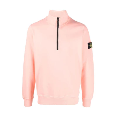 Stone Island FW22 Pink Solid Color Badge Long Sleeve Sweatshirt 771561920-V0083