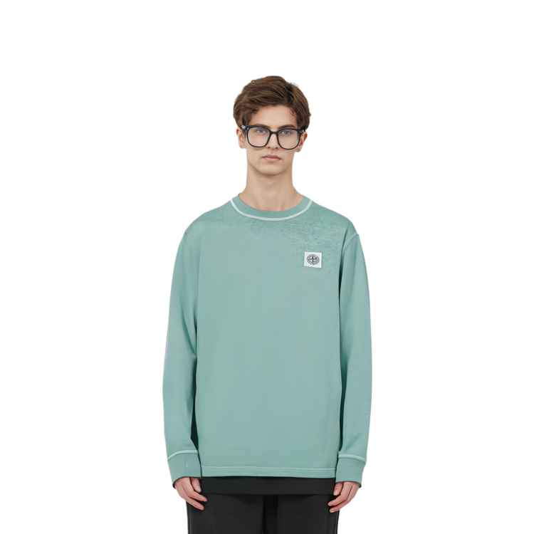 Purchase Stone Island FW22 經典標誌綠色長袖圓領衛衣 男款 771521842-V0155