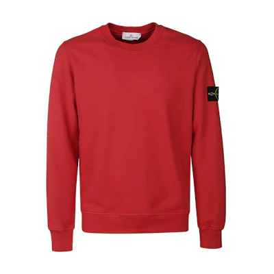 Stone Island FW22 Plain Logo Crewneck Sweatshirt Red 771511811-V0010