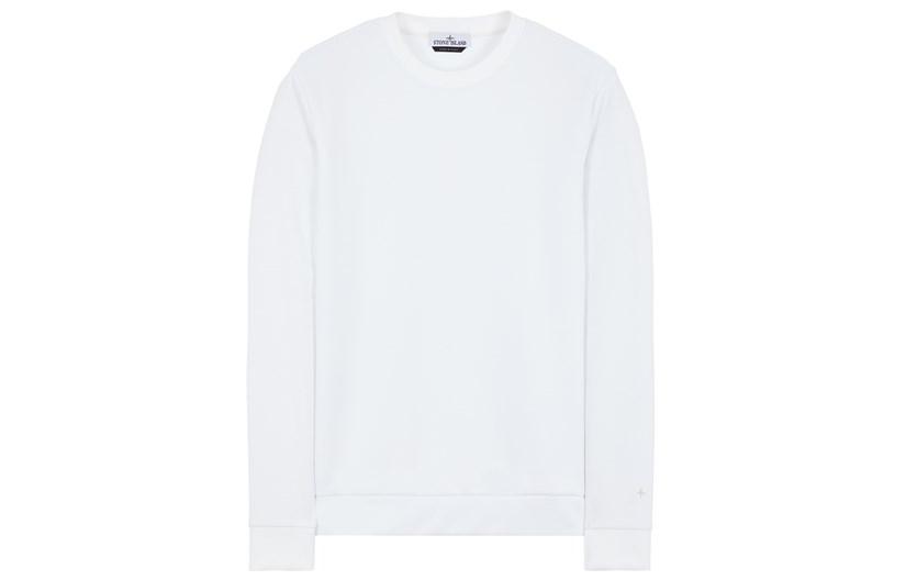 Stone Island FW22 Plain White Crewneck Pullover Sweatshirt Men’s 7715631G5-V0001