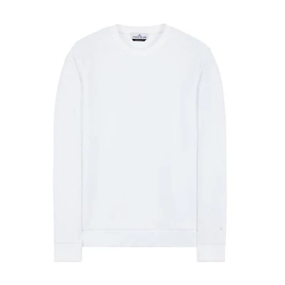 Stone Island FW22 Plain White Crewneck Pullover Sweatshirt Men’s 7715631G5-V0001