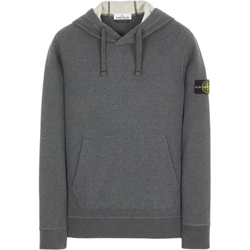 Stone Island FW22 Pullover Hoodie Gray Men’s Long Sleeve Solid Color 751564120-V0M67