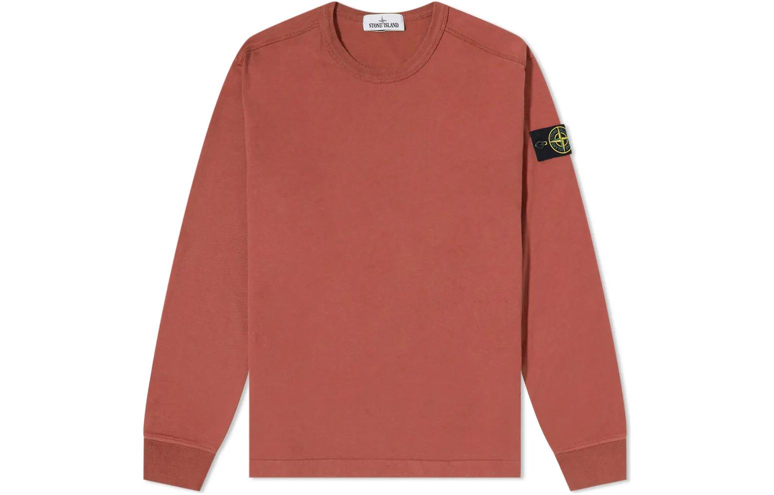Stone Island FW22 Red Crewneck Casual Long Sleeve Sweatshirt 751564450-V0015