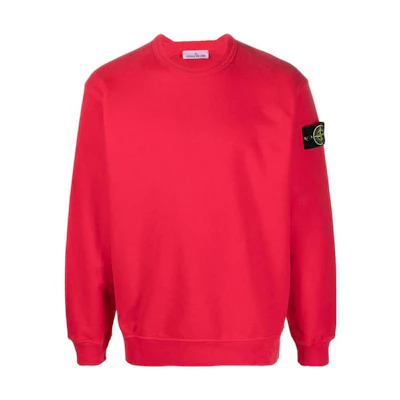 Stone Island FW22 Red Plain Pullover Crewneck Sweatshirt 771561720V0010