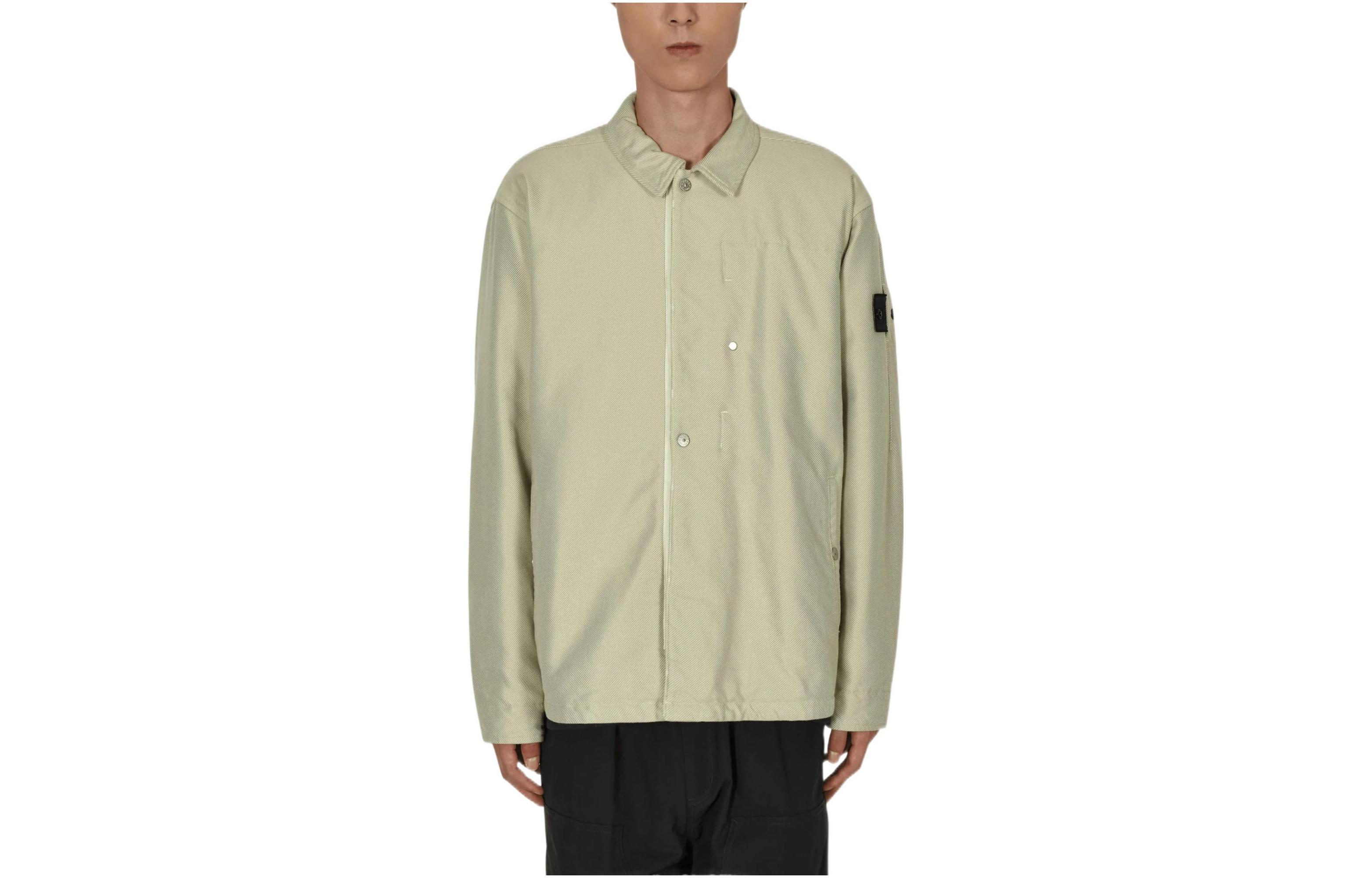 Stone Island FW22 Shadow Project Light Green Hidden Button Jacket 771910515-V0091