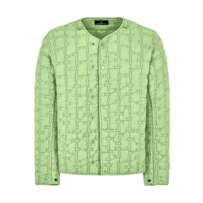 Stone Island FW22 Shadow Project Quilted Single-Breasted Green Jacket 771540811-V0052