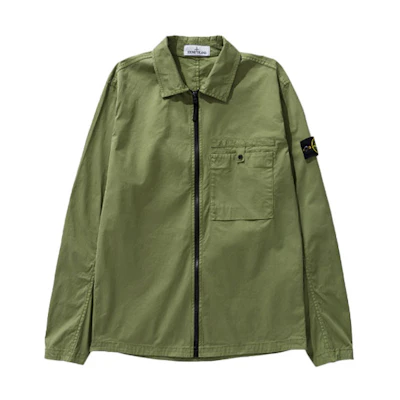 Stone Island FW22 Single Pocket Embroidered Logo Long Sleeve Jacket Men Army Green 761512619-V0058
