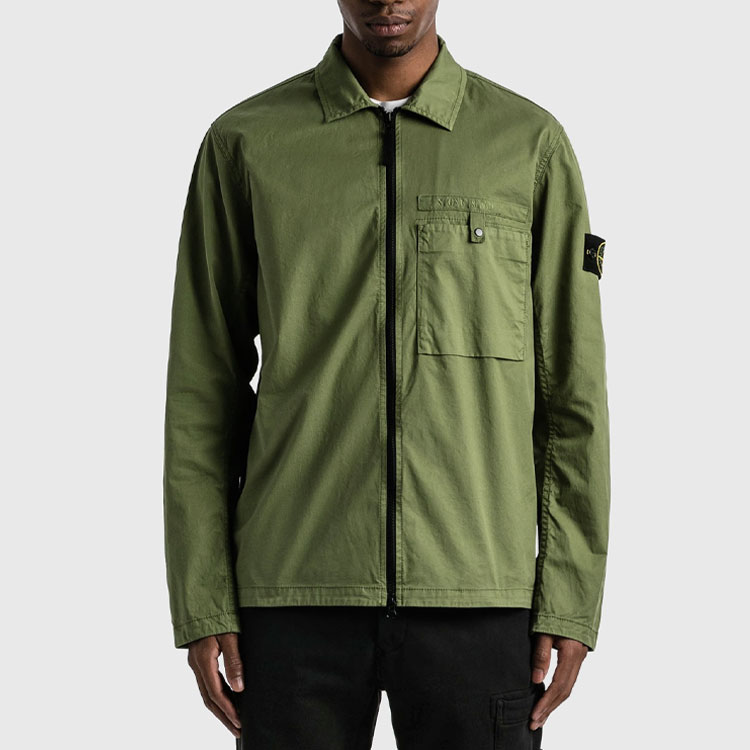Stone Island FW22 Single Pocket Embroidered Logo Long Sleeve Jacket Men Army Green 761512619-V0058 圖 6