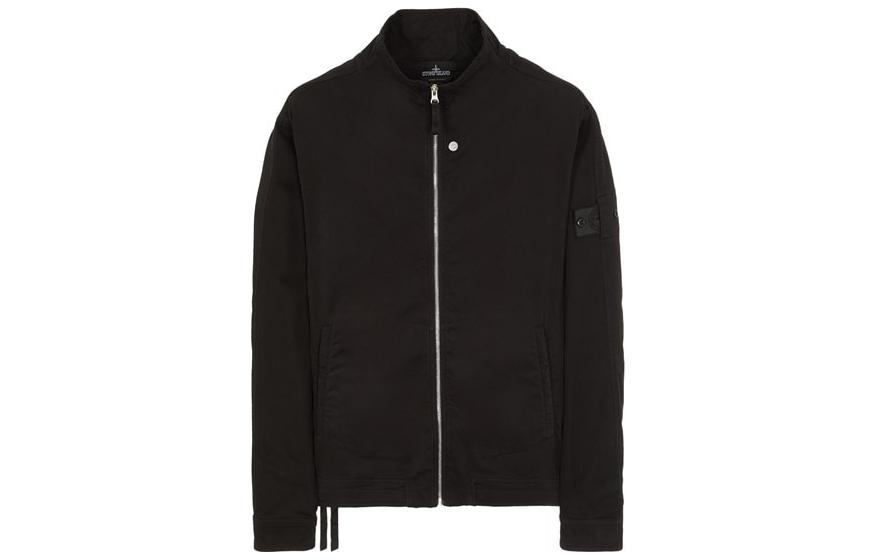 Stone Island FW22 Solid Color Black Zip-Up Long Sleeve Jacket 771510129-V0029