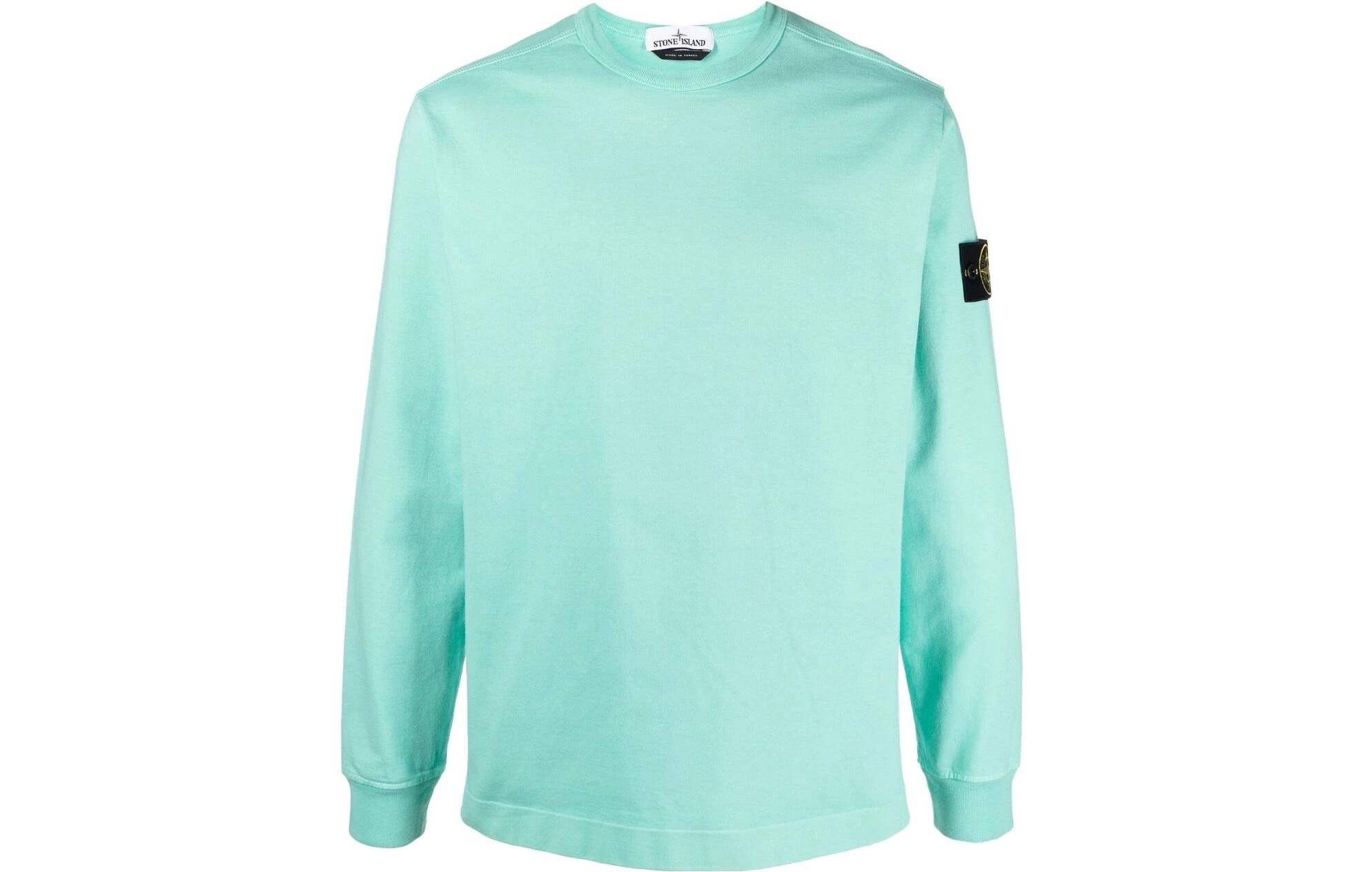 Stone Island FW22 Solid Color Crewneck Sweatshirt Blue 741564450-V0044