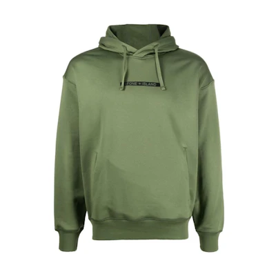 Stone Island FW22 Solid Color Drawstring Hoodie Green 771560335-V0058