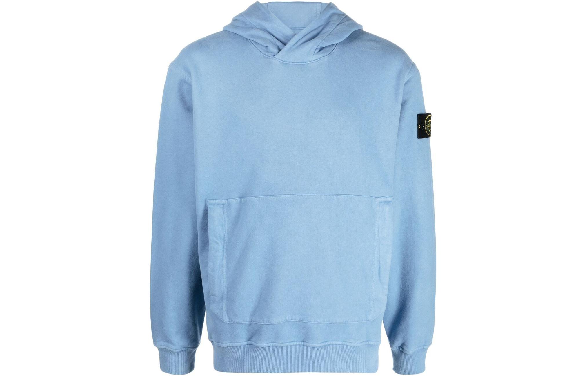 Stone Island FW22 Solid Color Logo Hoodie Blue 771561820-V0020