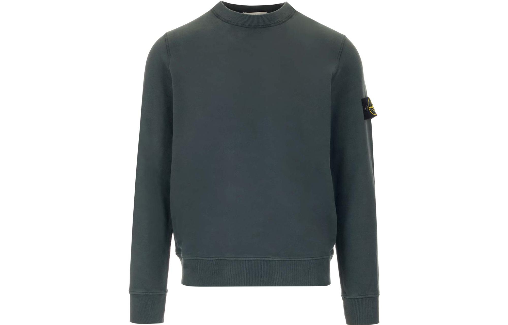 Stone Island FW22 Solid Color Logo Long Sleeve Sweatshirt Grey Green . 771563020-V0057 圖 2