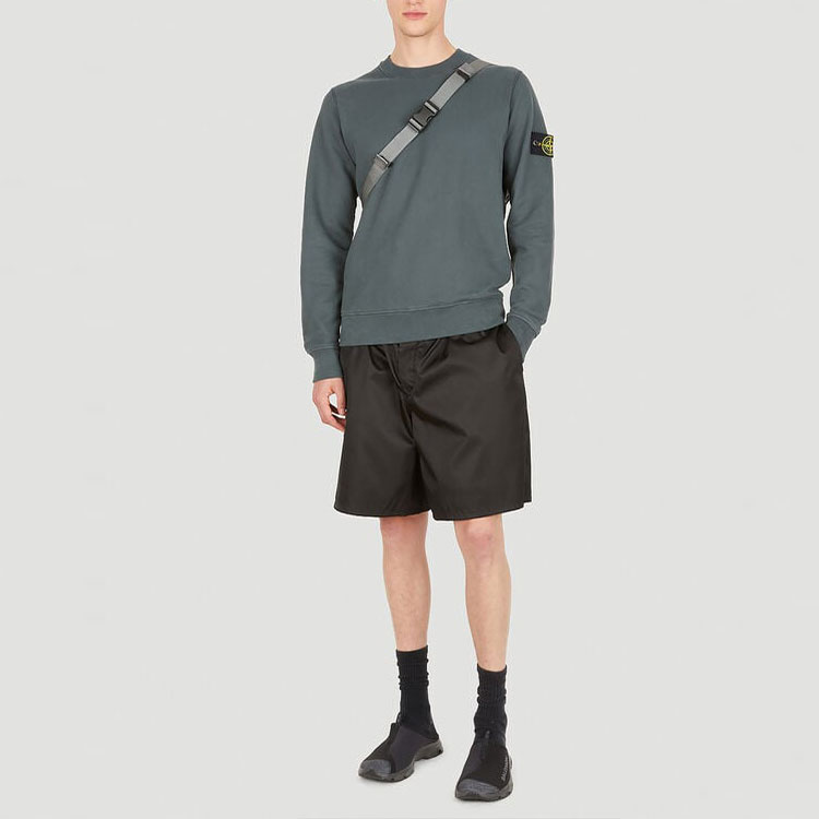 Stone Island FW22 Solid Color Logo Long Sleeve Sweatshirt Grey Green . 771563020-V0057 圖 3