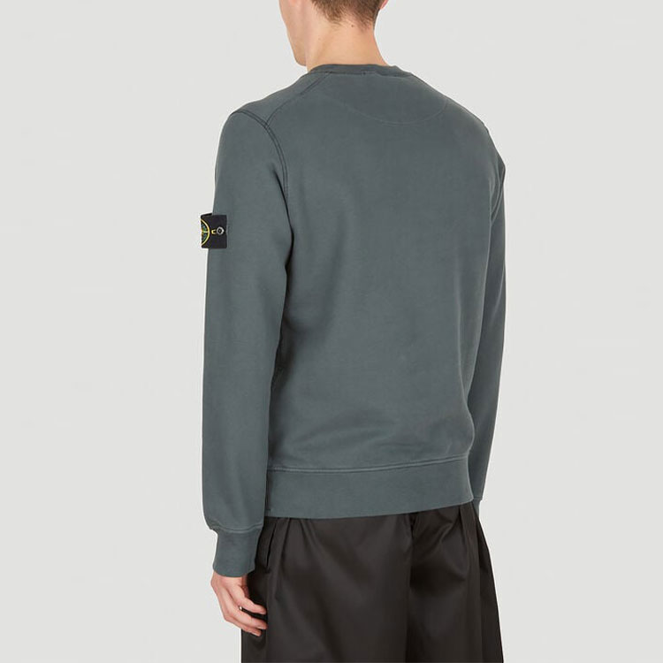 Stone Island FW22 Solid Color Logo Long Sleeve Sweatshirt Grey Green . 771563020-V0057 圖 4