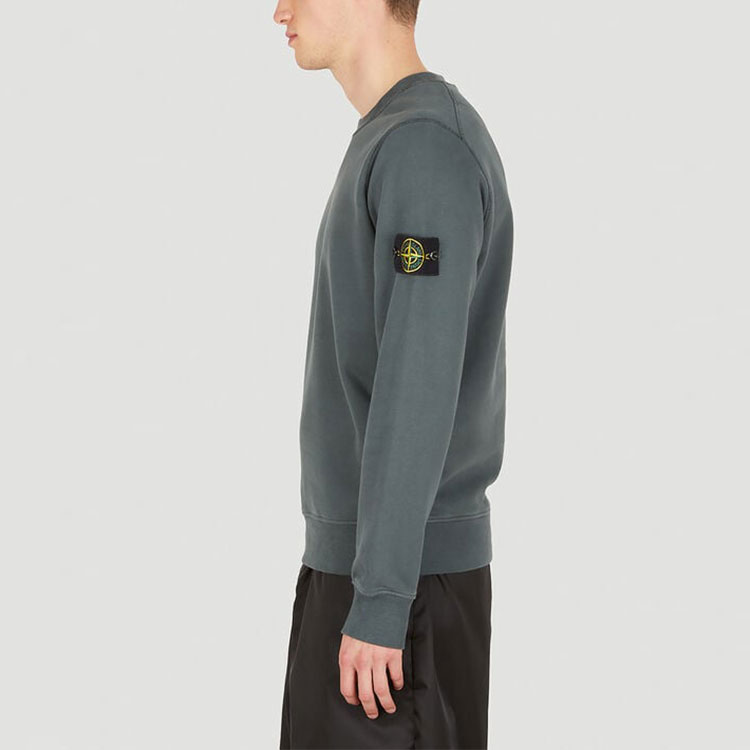 Stone Island FW22 Solid Color Logo Long Sleeve Sweatshirt Grey Green . 771563020-V0057 圖 5