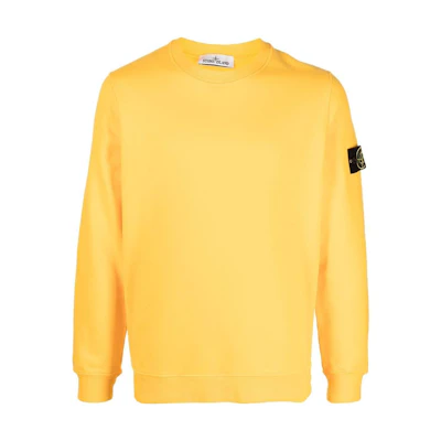 STONE ISLAND FW22 Solid Color Logo Patch Yellow Sweatshirt 771563020-V0030