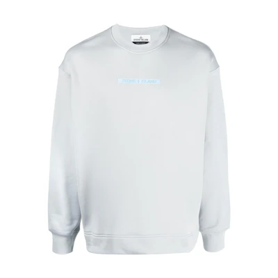Stone Island FW22 Solid Color Logo Print Sweatshirt Gray 771560535V006