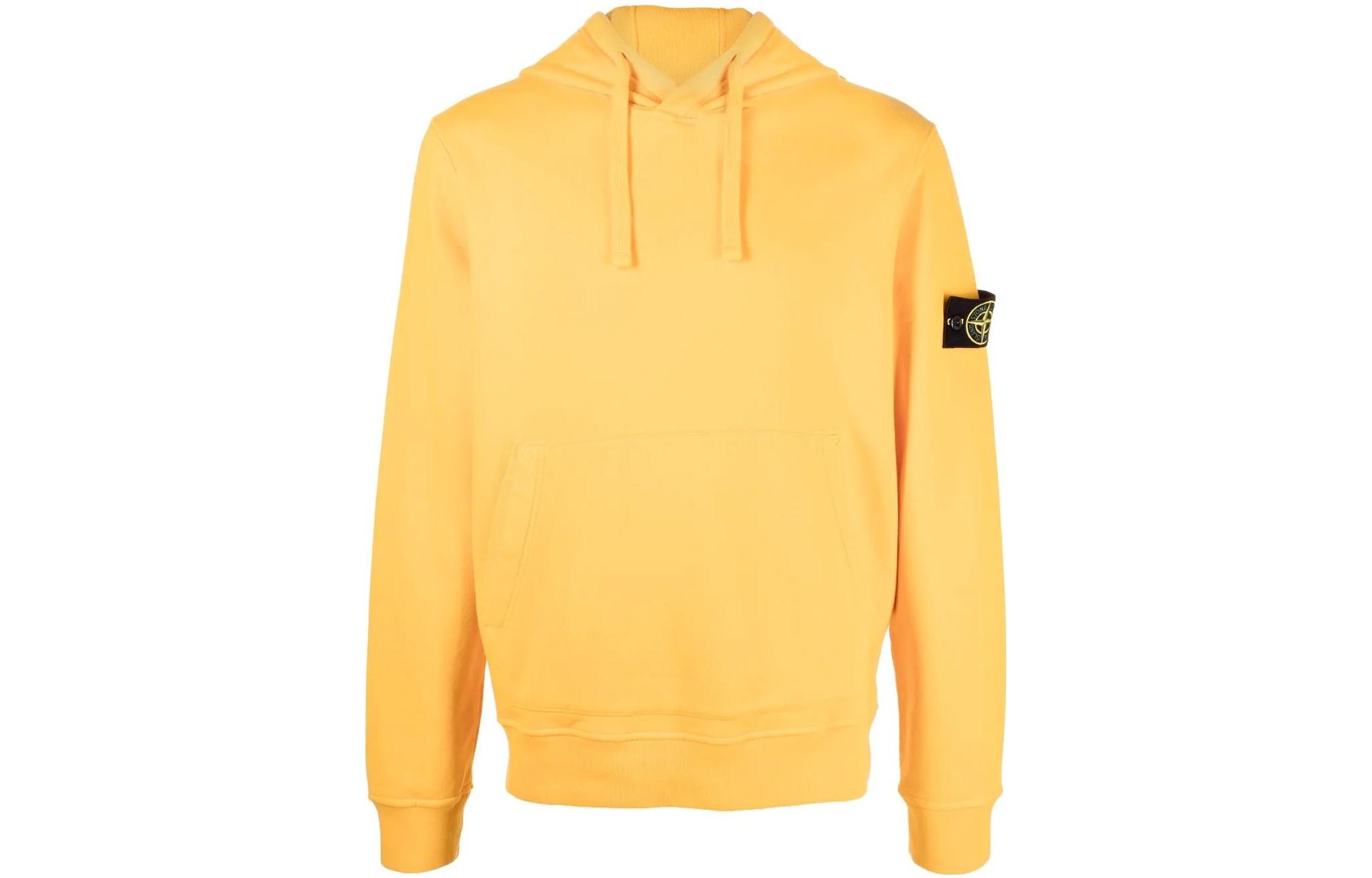 Stone Island FW22 Solid Color Patch Yellow Sweatshirt Fall Release 771564120-V0030
