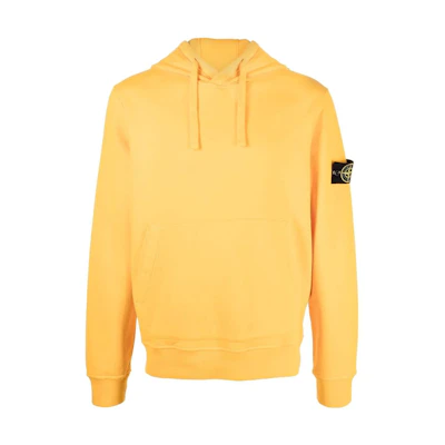 Stone Island FW22 Solid Color Patch Yellow Sweatshirt Fall Release 771564120-V0030