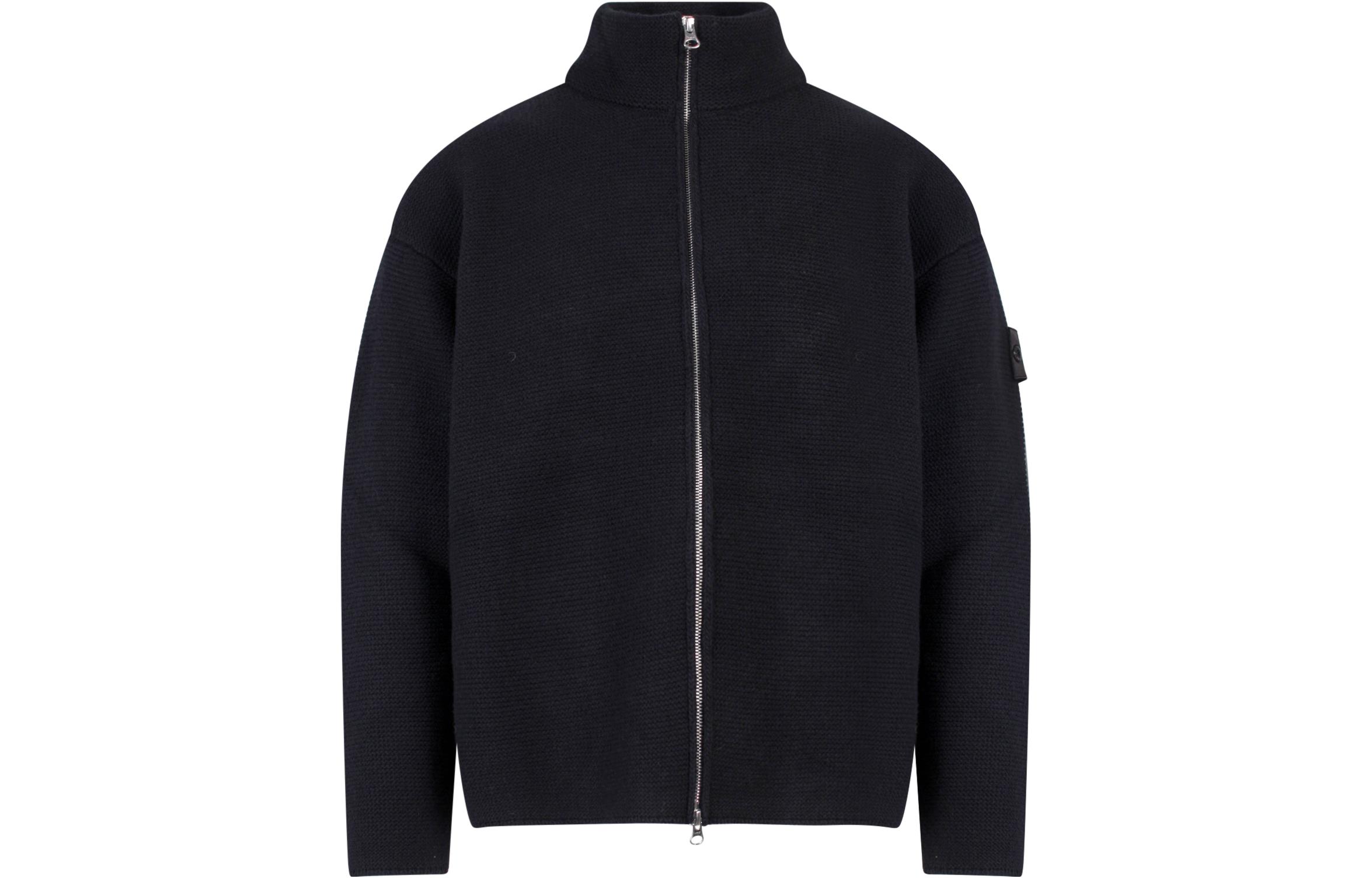 Stone Island FW22 Solid Color Straight-Cut Long-Sleeve Jacket Black 77195142U-V2029