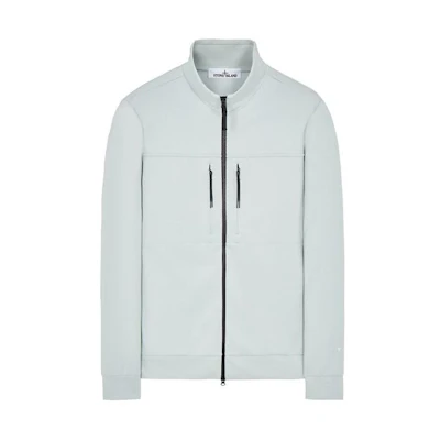 Stone Island FW22 Solid Color Zip Jacket Pearl Gray 7715622G5-V0061