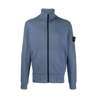 Stone Island FW22 Solid Color Zip Sweatshirt Jacket Men’s Blue 771564320-V0024