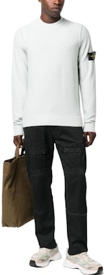 STONE ISLAND FW22 男士純色圓領針織毛衣 淺藍色. 7715570QA-V0061 Lookbook STONE ISLAND FW22 男士純色圓領針織毛衣 淺藍色. 7715570QA-V0061