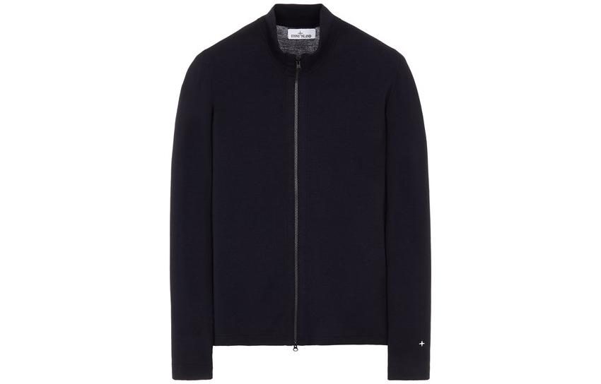 Stone Island FW22 Solid Full-Zip Jacket Deep Blue Outerwear 7715501GA-V0020