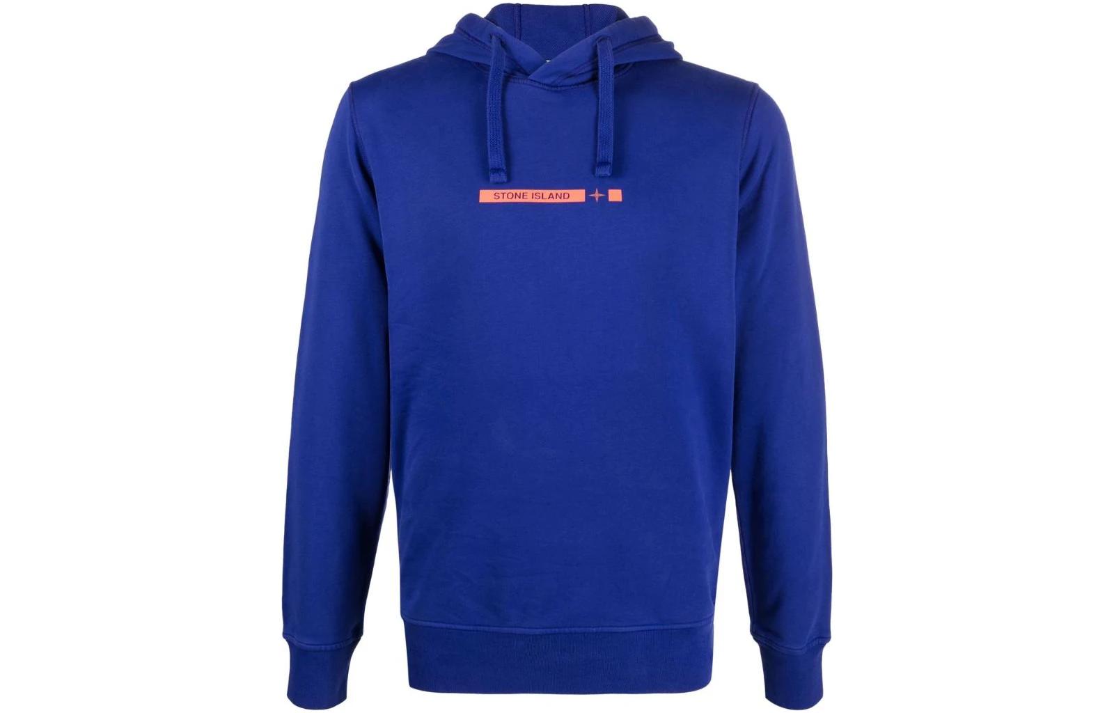 Stone Island FW22 Solid Logo Hoodie Blue 761565885V0022-1