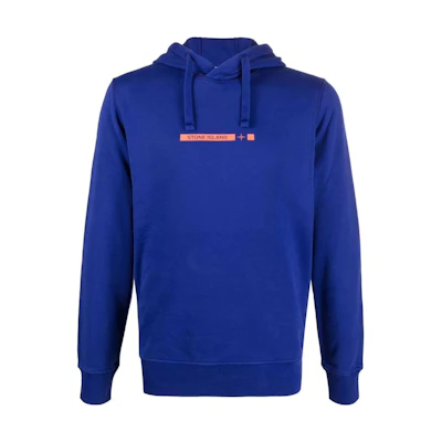 Stone Island FW22 Solid Logo Hoodie Blue 761565885V0022-1