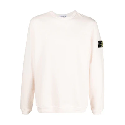 Stone Island FW22 Solid Logo Patch Crewneck Sweatshirt Men’s Off-White 771561351-V0080