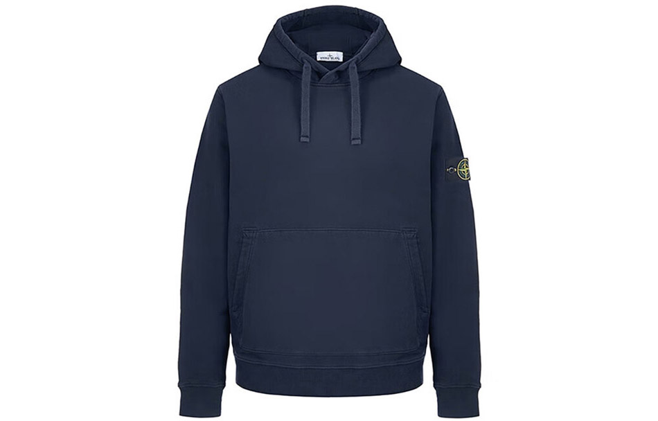 Stone Island FW22 Solid Logo Patch Hoodie Men’s Ink Blue Long Sleeve 771564120-C0020