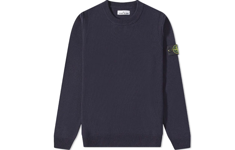 Stone Island FW22 Solid Logo Pullover Sweater Men’s Dark Gray 7715508A3-V0020