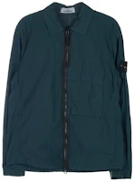 Stone Island FW22 Solid Logo Zip Collar Jacket Blue Green 771510303-V0057 Stone Island FW22 Solid Logo Zip Collar Jacket Blue Green 771510303-V0057