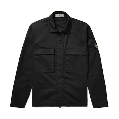 Stone Island FW22 Solid Stretch Cotton Double Pocket Jacket Navy - 771511710-V0020