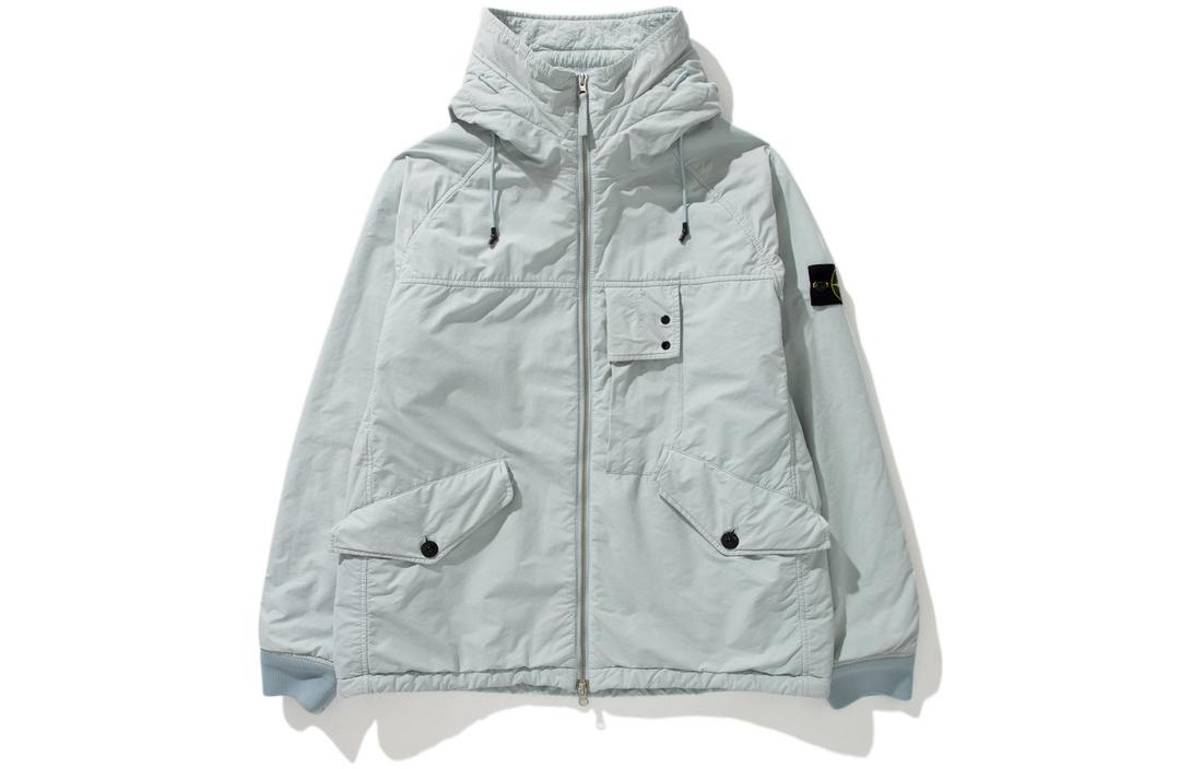 Stone Island FW22 Wapen Series David Light-TC Multi-Pocket Parka Pearl Grey Coat 771541131-V0061
